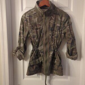 Y2K Body Central Green Camo Jacket Ladies Med/Reg
